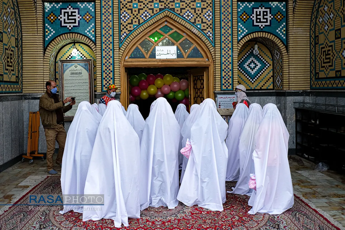 مراسم جشن تکلیف با مشارکت آستان امامزادگان پنج تن لویزان و خیریه شمس