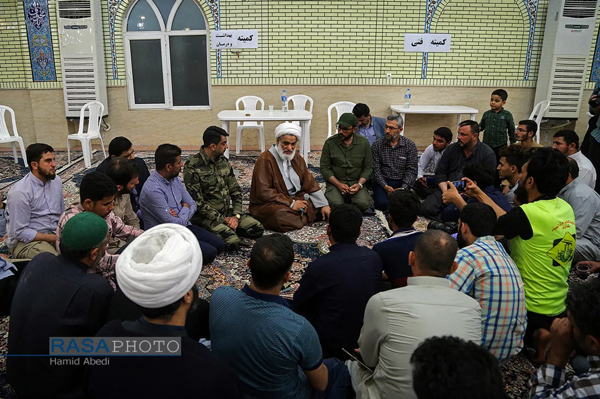 حضور آیت الله کعبی در جمع مجاهدان عراقی گروه النجباء