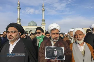 تشییع پیکر آیت الله سیدهادی حسینی سیستانی برادر حضرت آیت&zwnj;الله سید علی سیستانی