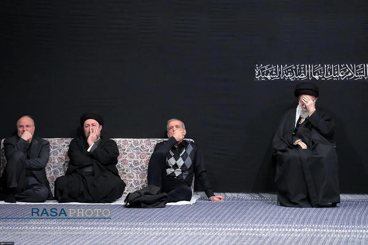 آخرین شب عزاداری شهادت حضرت زهرا (سلام&zwnj;الله&zwnj;علیها) با حضور رهبر انقلاب