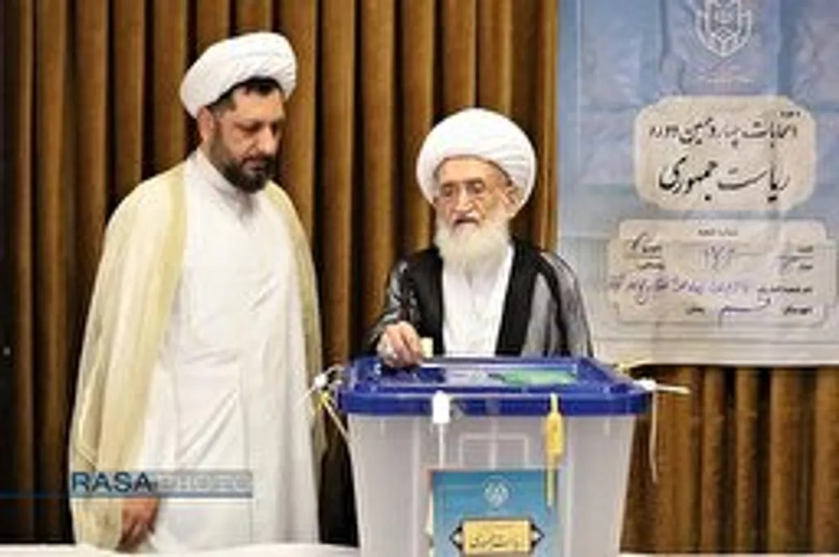 مشارکت حضرت آیت الله نوری همدانی از مراجع تقلید در چهاردهمین انتخابات ریاست جمهوری