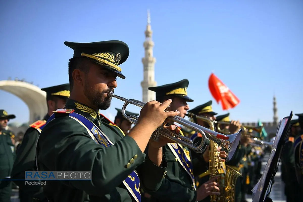 صبحگاه مشترک نیروی&zwnj;های مسلح در مسجد مقدس جمکران