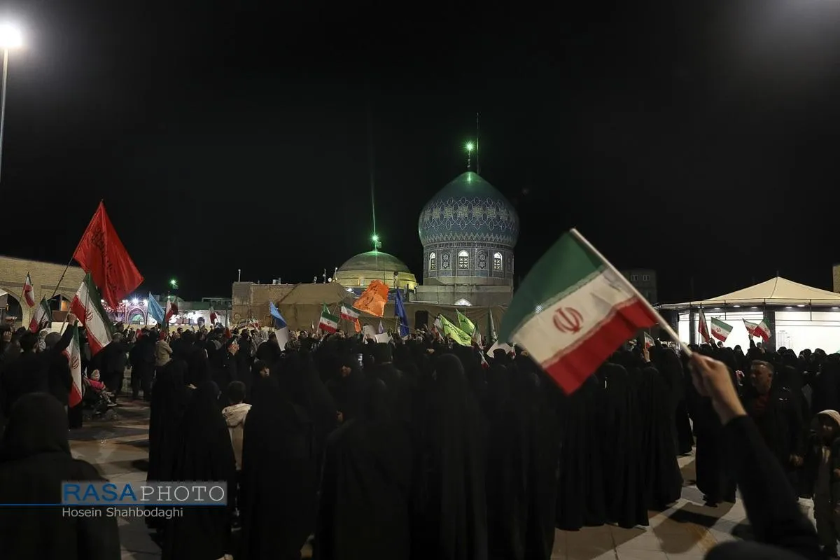 تجمع مردم انقلابی و ولایتمدار قم در حمایت از نظام مقدس اسلامی و محکومیت تجاوز دشمن آمریکایی و صهیونیستی به کشور