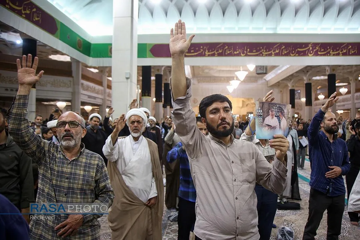 عزاداری نخستین روز شهادت رئیس جمهور در حرم مطهر بانوی کرامت