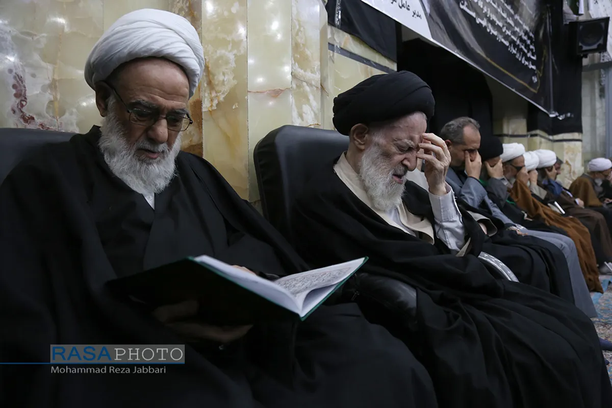 مراسم چهلمین روز رحلت مرحوم آیت الله هاشمی شاهرودی در مسجد اعظم قم