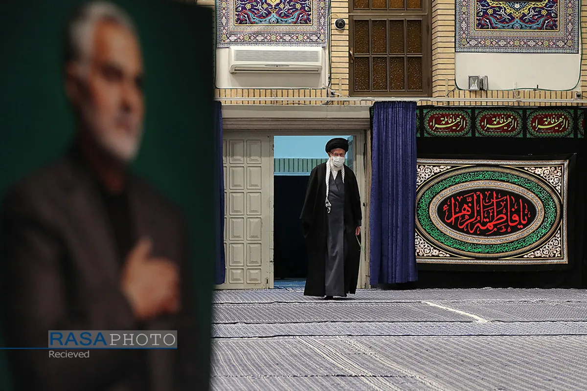 عزاداری شام شهادت حضرت زهرا (سلام&zwnj;الله&zwnj;علیها) با حضور رهبر معظم انقلاب