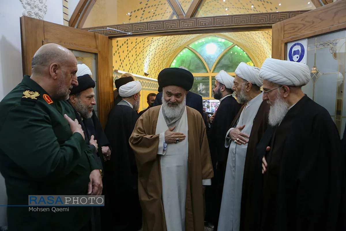 مراسم ختم همسر شهید محراب آیت الله سید محمدباقر حکیم در قم