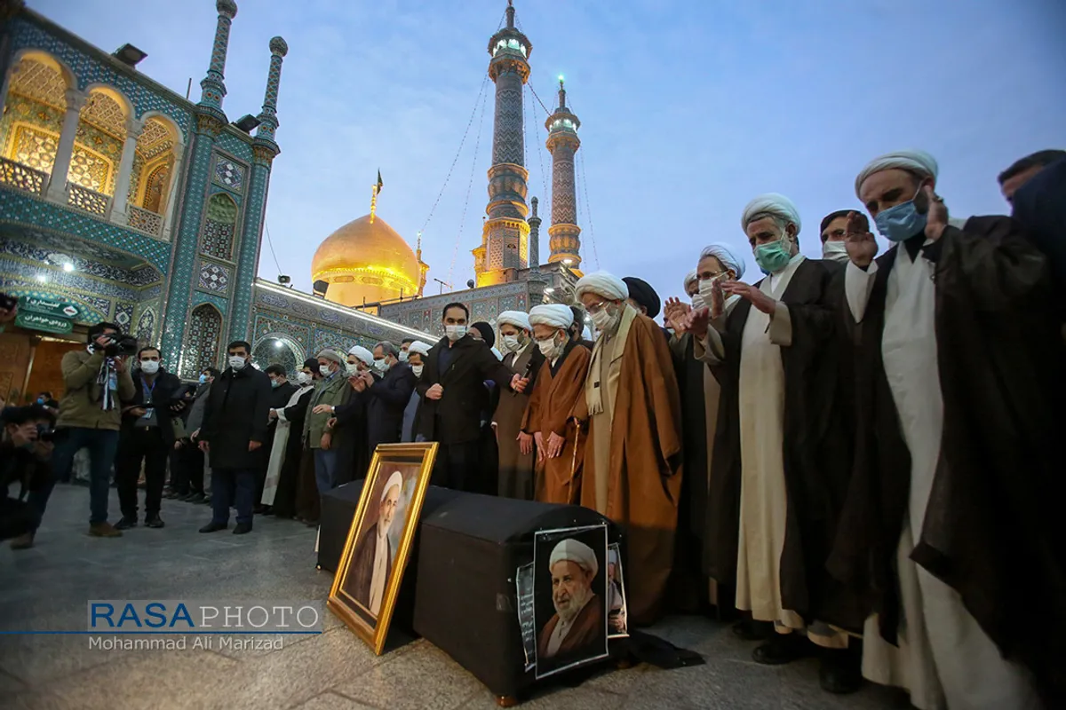 مراسم تشییع پیکر آیت الله محمدی یزدی در قم