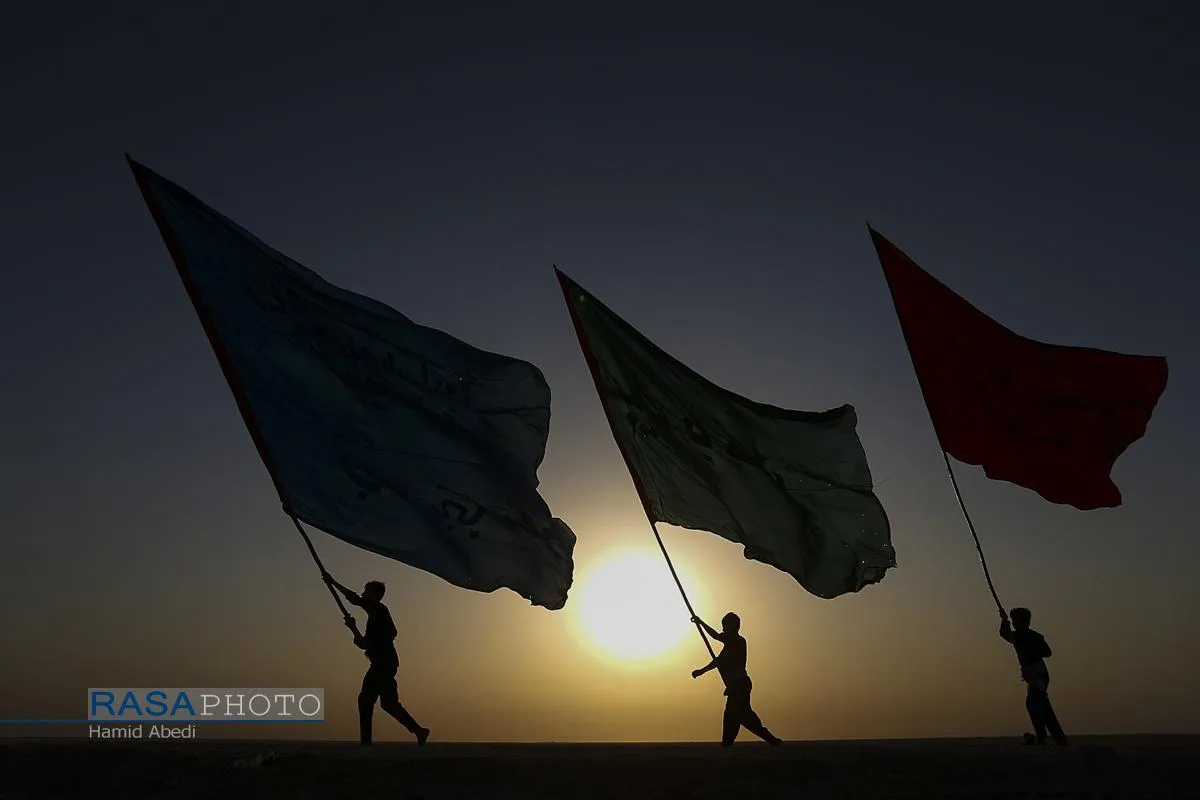 حرکت زائران اربعین حسینی (ع) از جنوب عراق- رأس البیشه