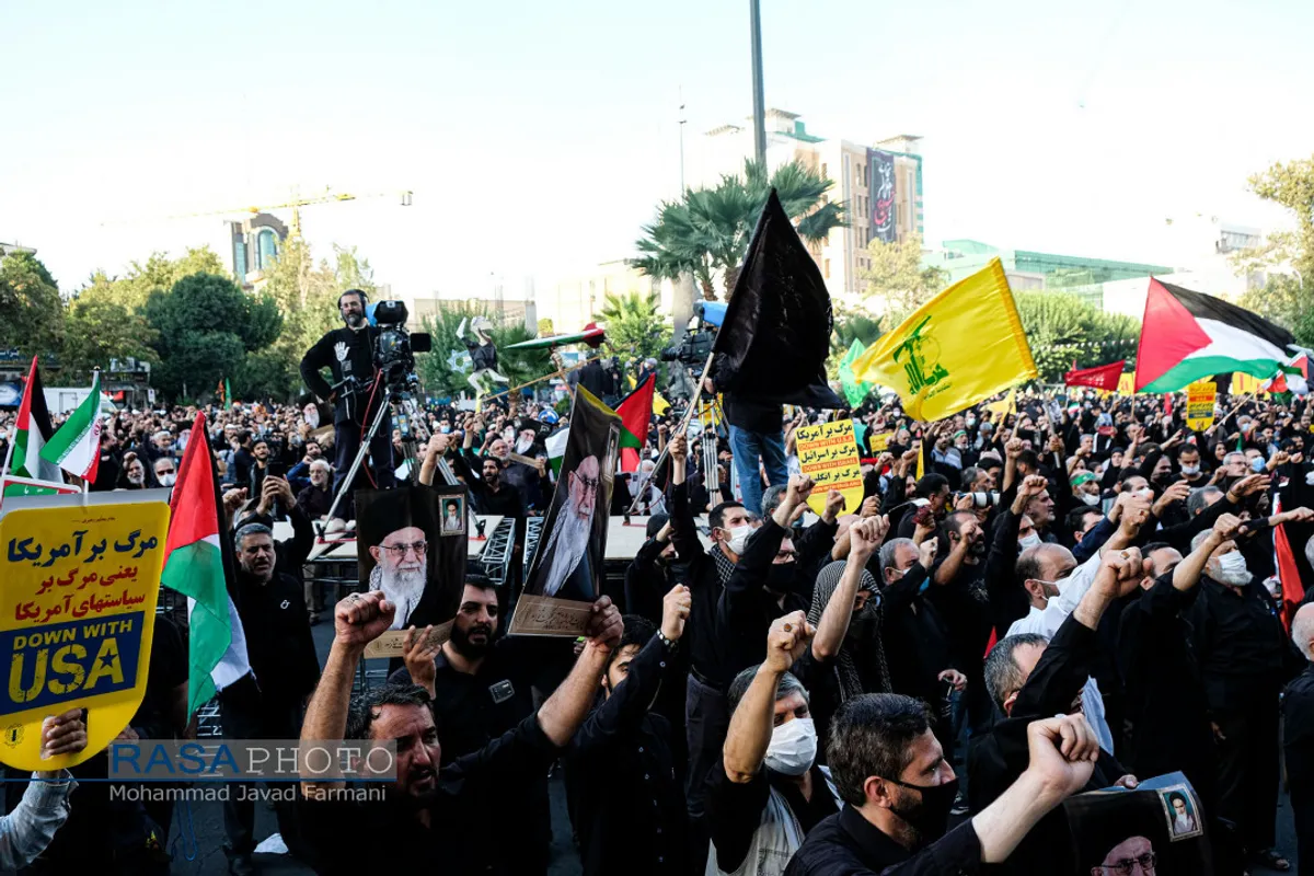 تجمع ضد صهیونیستی مردم تهران در میدان فلسطین