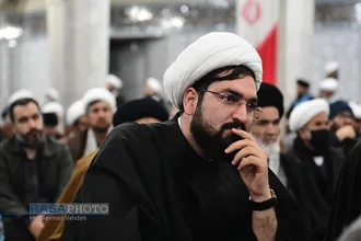 نشست صمیمی و عمومی رئیس مرکز خدمات حوزه&zwnj; های علمیه با طلاب