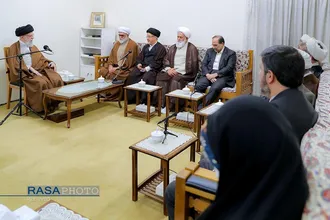 دیدار اعضای هیئت علمی پنجمین کنگره جهانی حضرت امام رضا (علیه&zwnj;السلام) با رهبر انقلاب