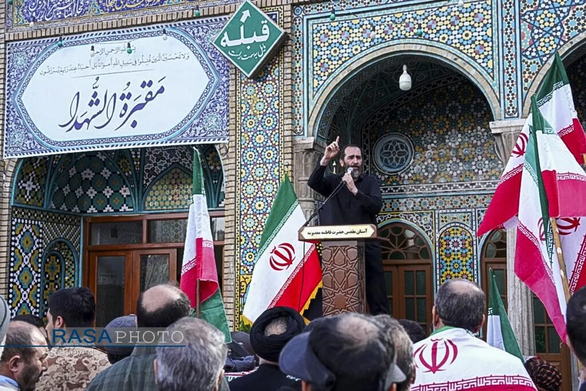 تجمع مردم انقلابی قم در محکومیت تجاوز رژیم صهیونیستی و امریکا به کشور