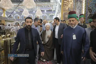 تشرف حضرت آیت&zwnj;الله جوادی آملی به حرم&zwnj;های مطهر حضرت اباعبدالله الحسین و حضرت ابوالفضل العباس (علیهما&zwnj;السلام)