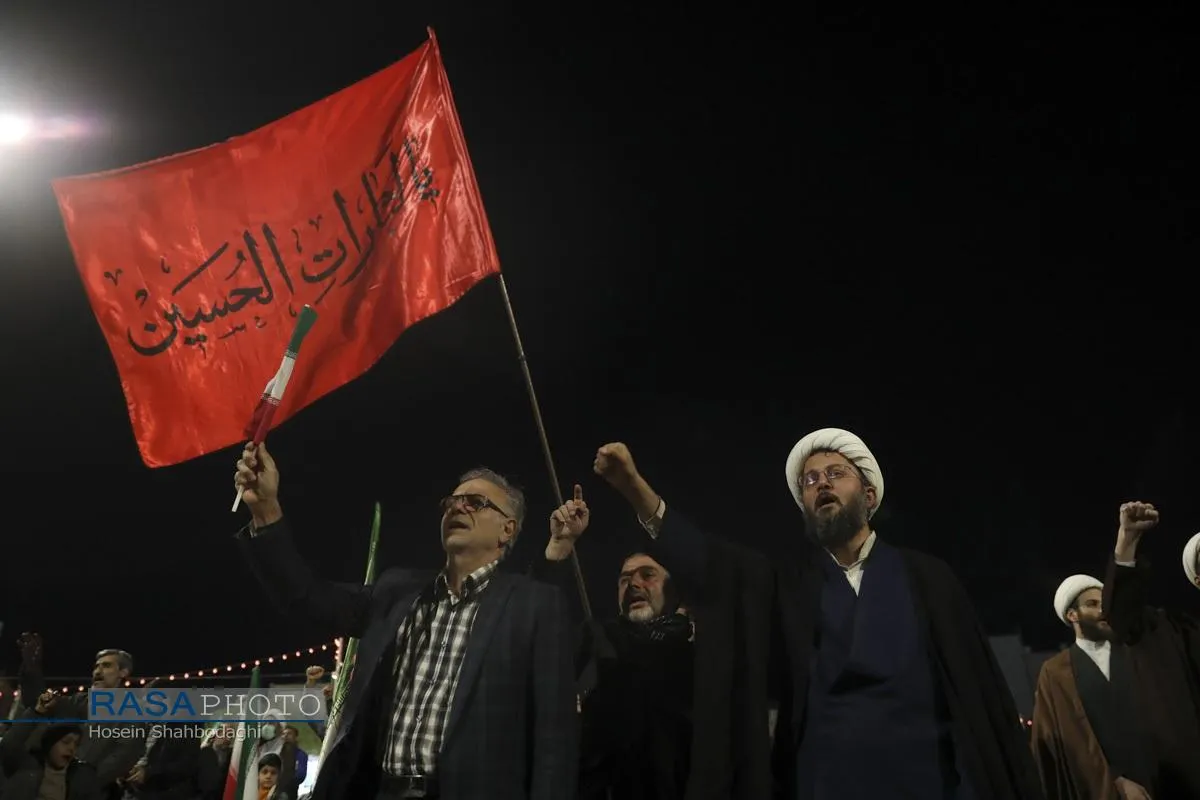 تجمع مردم انقلابی و ولایتمدار قم در حمایت از نظام مقدس اسلامی و محکومیت تجاوز دشمن آمریکایی و صهیونیستی به کشور