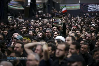 مراسم عزاداری شب عاشورای حسینی در جوار محل شهادت قائد شهید