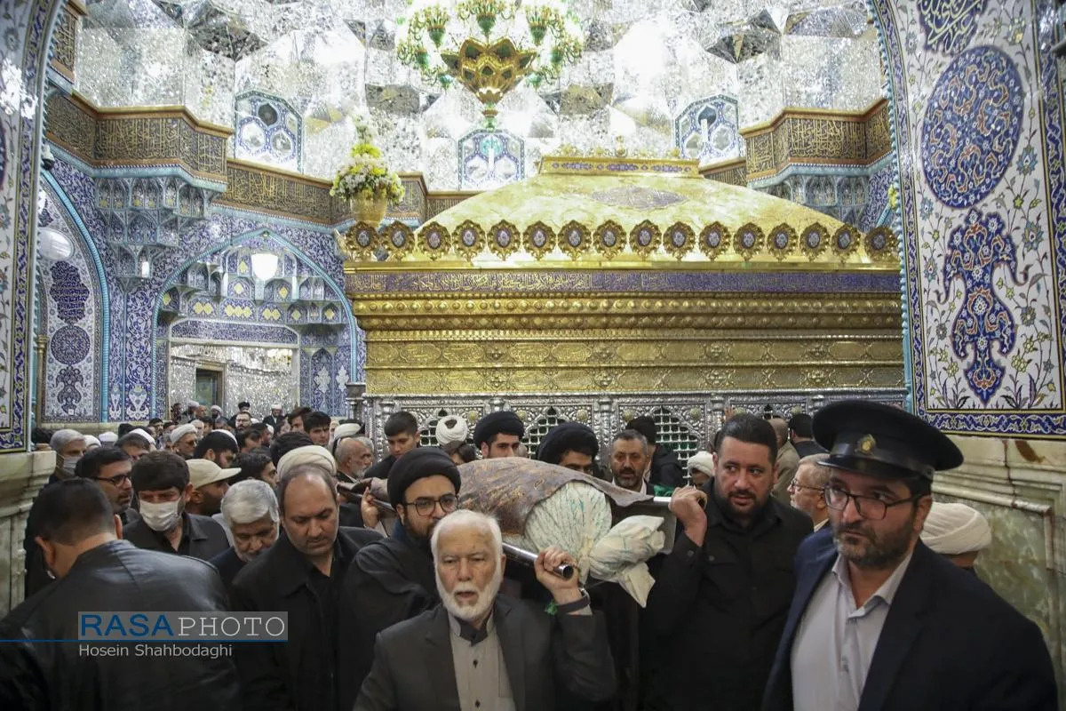 مراسم تشییع و خاکسپاری ابوالشهید حاج&zwnj;آقا عبدالله طائب