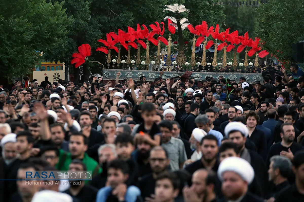 دسته عزاداری شهادت حضرت امام امیر المومنین (ع) با حضور حضرت آیت الله وحید خراسانی