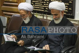 مراسم بزرگداشت قائد شهید امت حضرت آیت&zwnj;الله&zwnj;العظمی خامنه ای در دفتر حضرت آیت الله جوادی آملی
