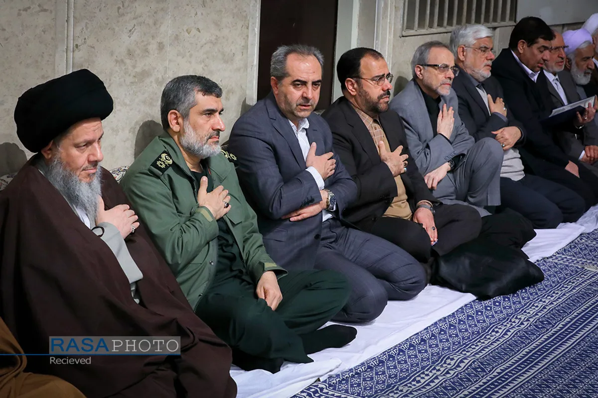 مراسم بزرگداشت آیت&zwnj;الله مؤمن در حسینیه امام خمینی با حضور مقام معظم رهبری