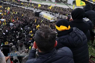 مراسم تشییع مجاهد کبیر شهید سیدحسن نصرالله و شهید سیدهاشم صفی&zwnj;الدین