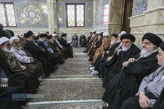 تشییع پیکر آیت الله سیدهادی حسینی سیستانی برادر حضرت آیت&zwnj;الله سید علی سیستانی