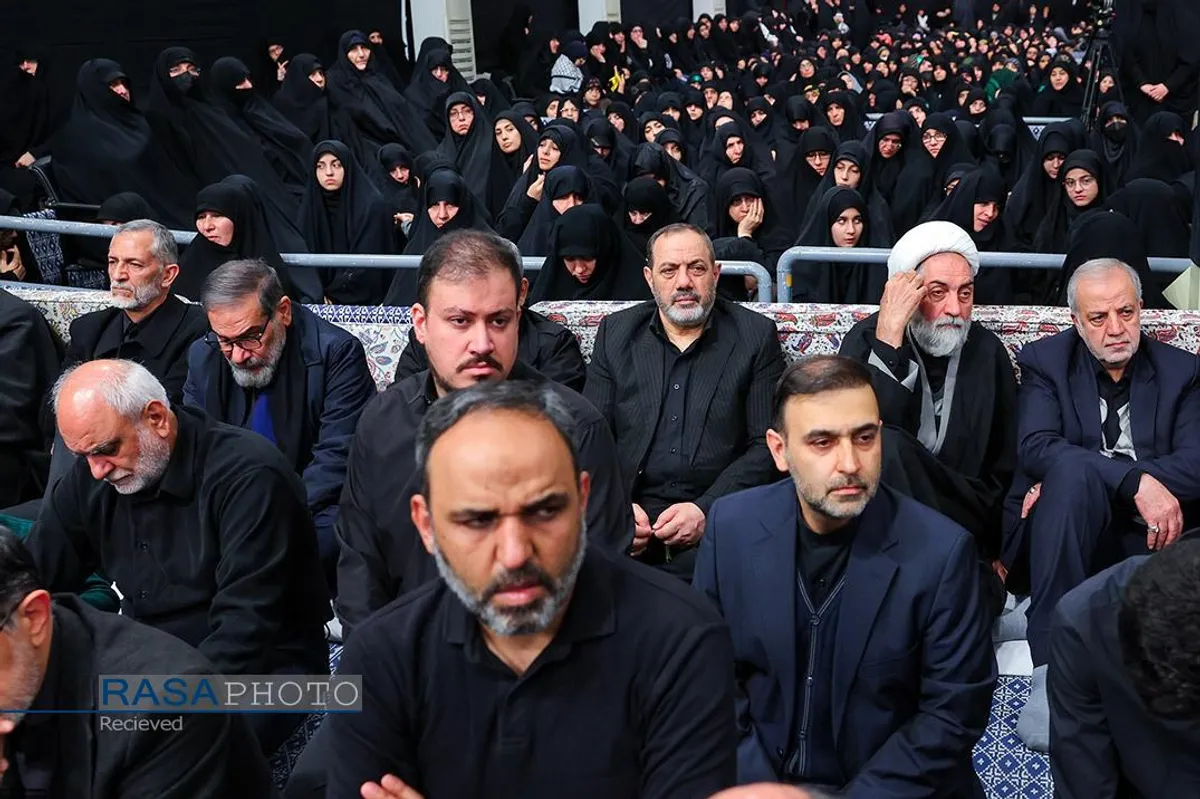 عزاداری شام شهادت حضرت فاطمه&zwnj;زهرا (سلام&zwnj;الله&zwnj;علیها) با حضور رهبر انقلاب