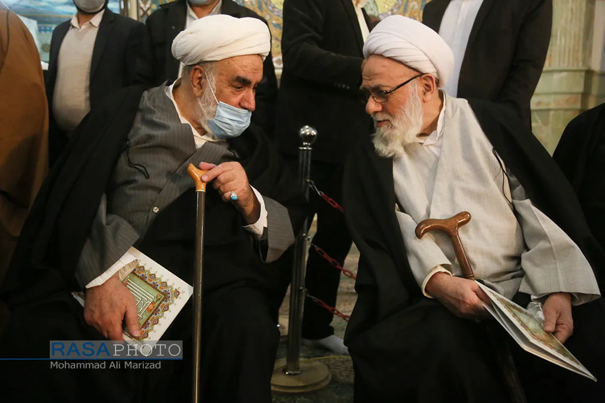 مراسم ختم حضرت آیت الله صافی گلپایگانی از طرف رهبر انقلاب