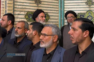 حضور گسترده علماء حوزه علمیه نجف اشرف در مراسم تشییع رهبر شهید انقلاب