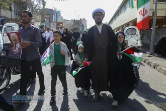 راهپیمایی بشارت نصر در قم