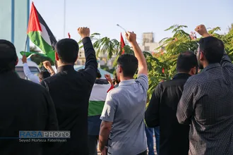 تجمع تعدادی از دانشجویان مشهد در حمایت از مردم مظلوم غزه
