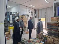 بازدید معاون پژوهش حوزه از انبار مرکزی کتاب شهرک مهدیه