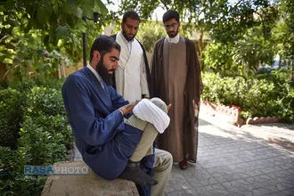 جشن عمامه گذاری جمعی از طلاب حوزه منصوریه شیراز&lrm;&lrm;