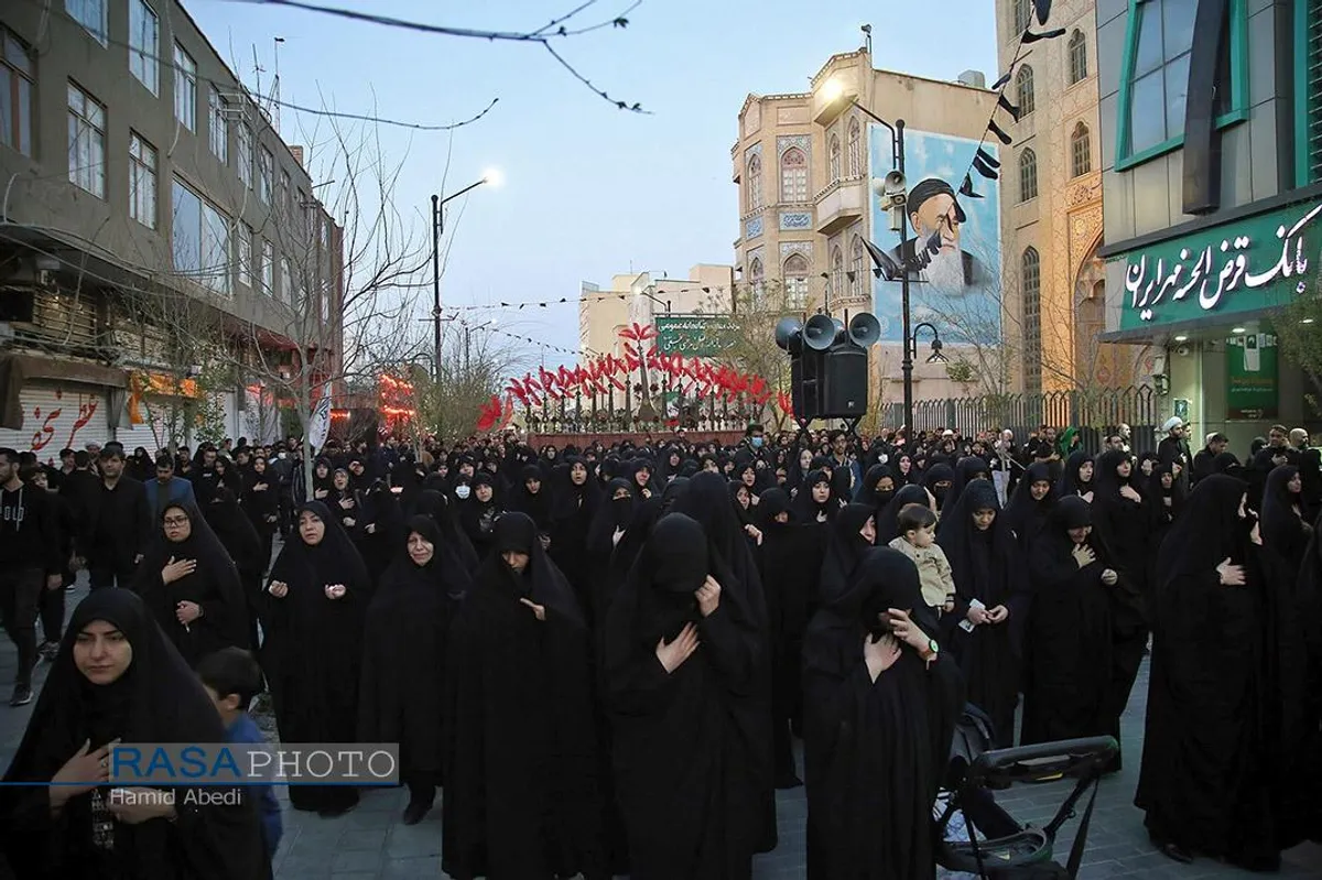 دسته عزاداری روز شهادت حضرت امیر المومنین (علیه&zwnj;السلام) با حضور حضرت آیت الله وحید خراسانی