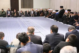 مراسم بزرگداشت آیت&zwnj;الله مؤمن در حسینیه امام خمینی با حضور مقام معظم رهبری