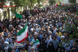 تشییع پیکر مطهر ۸ شهید حمله رژیم صهیونیستی در قم