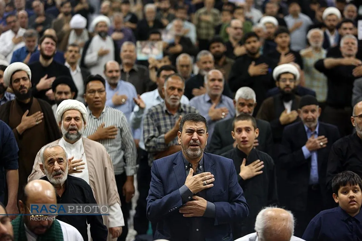 عزاداری نخستین روز شهادت رئیس جمهور در حرم مطهر بانوی کرامت