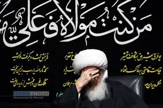 دسته عزاداری شهادت حضرت امام امیر المومنین (ع) با حضور حضرت آیت الله وحید خراسانی