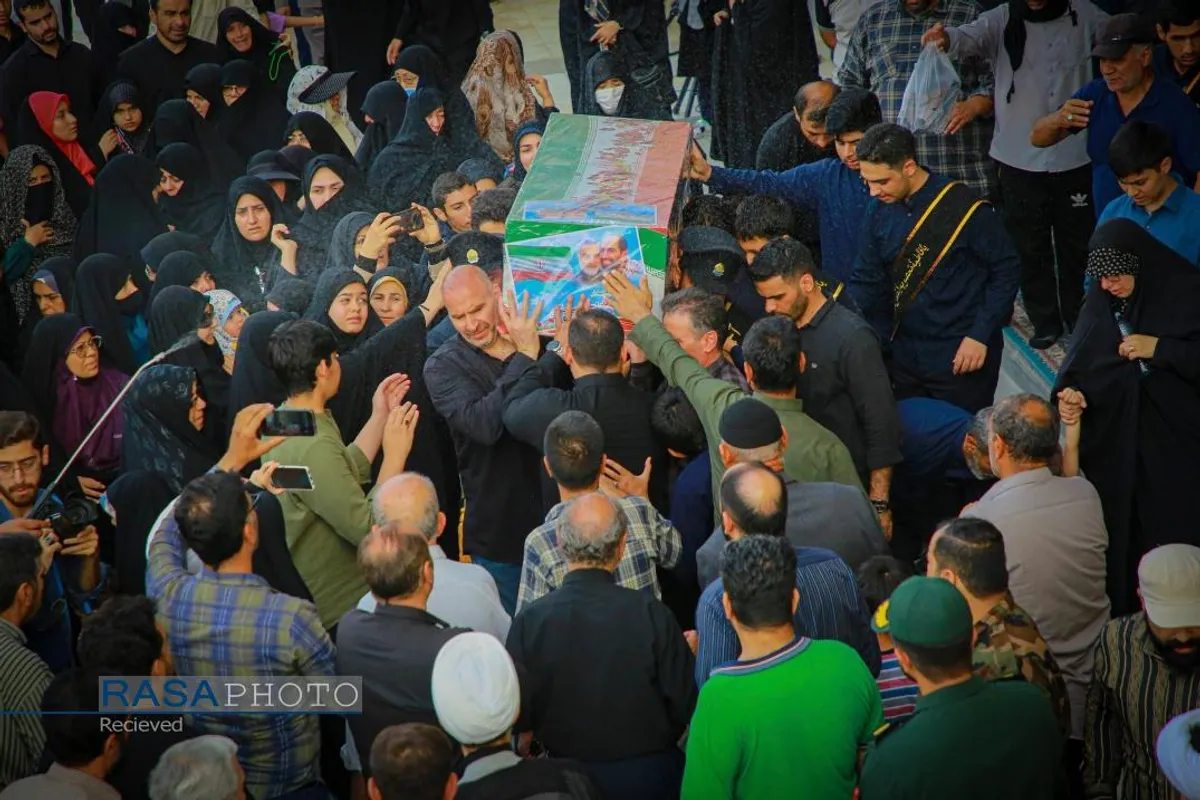 تشییع و تدفین پیکر شهید سلگی در مسجد مقدس جمکران
