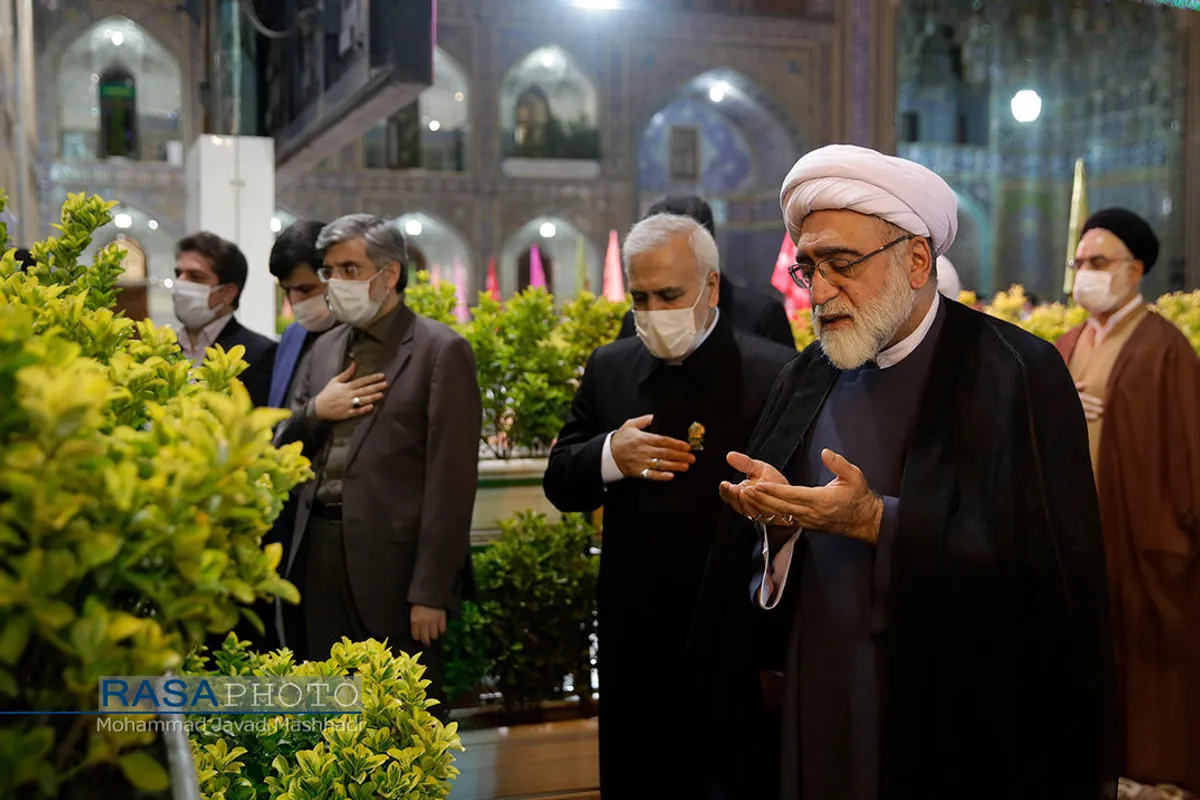 آیین شکرانه بازگشایی حرم مطهر رضوی&lrm;