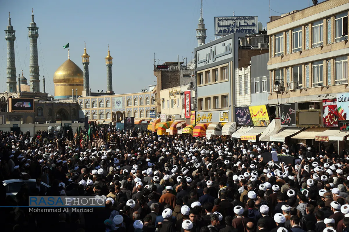 مراسم تشییع پیکر آیت الله مومن نماینده مردم استان قم در مجلس خبرگان رهبری