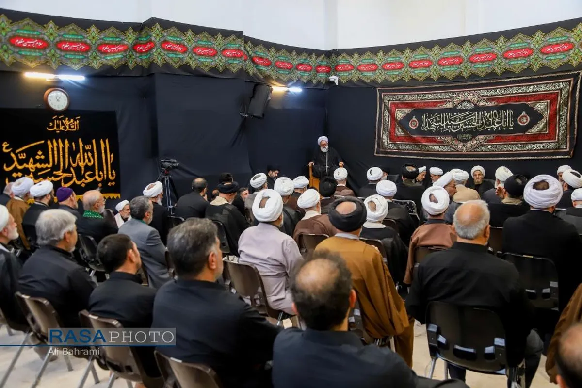 عزاداری روز تاسوعای حسینی با حضور حضرت آیت الله نوری همدانی