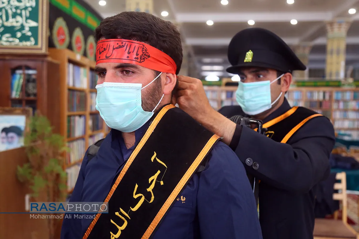 تعویض پرچم مسجد مقدس جمکران در آستانه ماه محرم