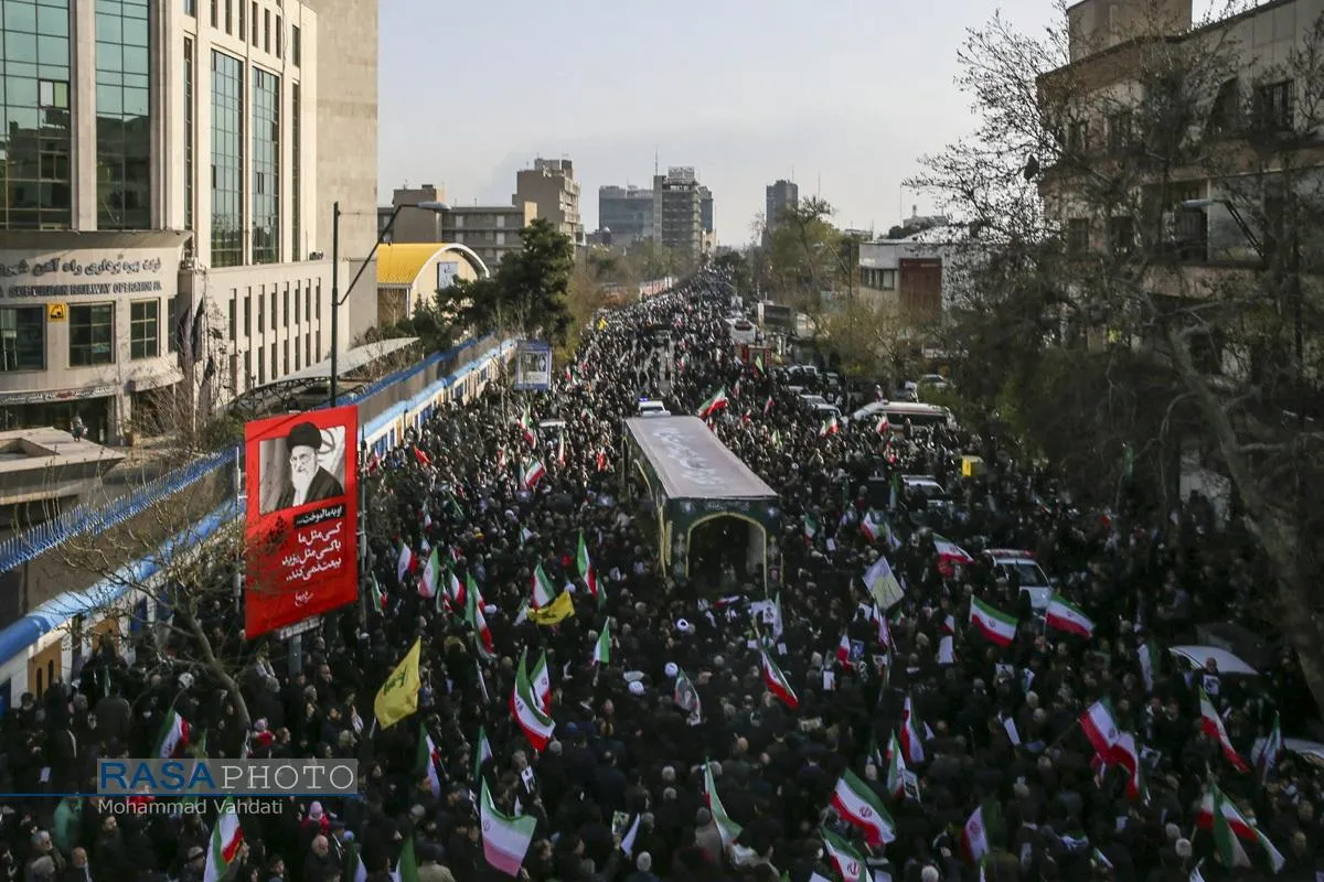 تشییع سرداران شهید حمله آمریکایی صهیونیستی در تهران