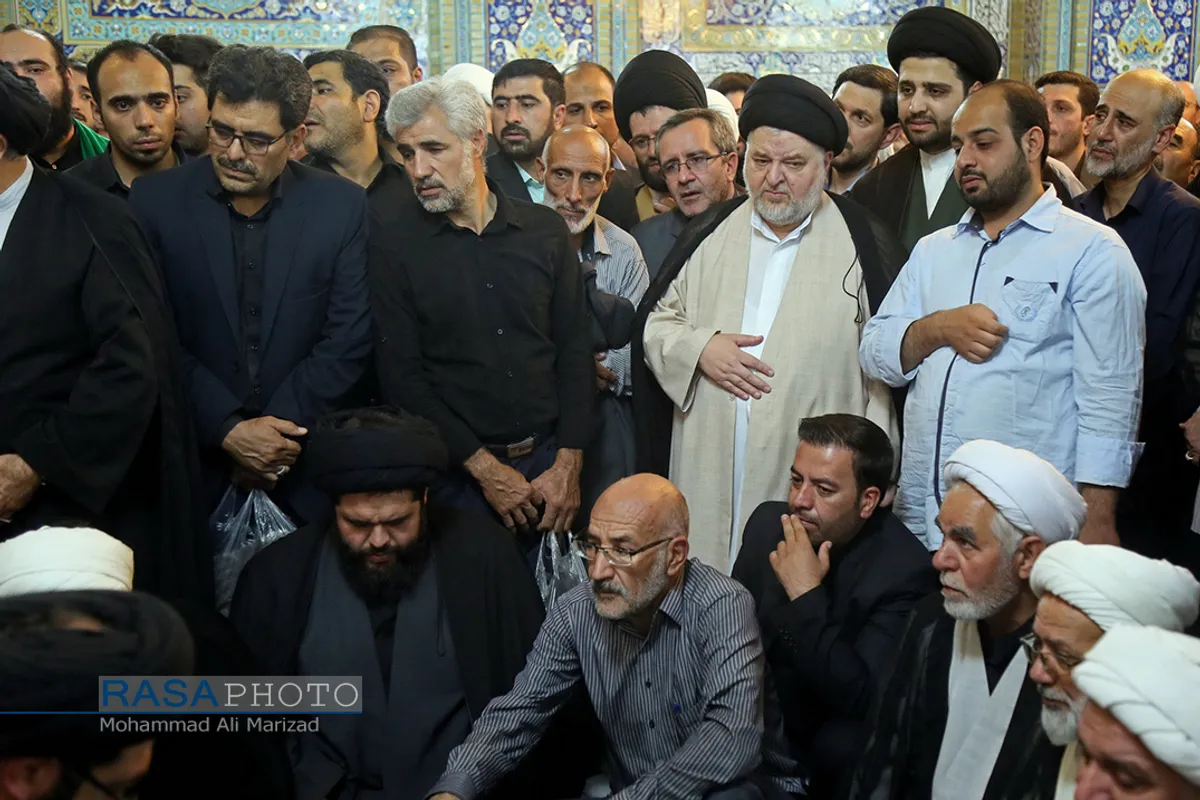 مراسم تشییع پیکر آیت الله حائری