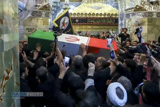 تشییع باشکوه پیکر سرلشکر شهید محمدسعید ایزدی (حاج رمضان) در قم