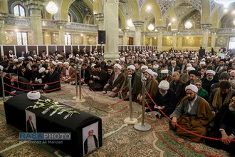 مراسم تشییع پیکر آیت الله مومن نماینده مردم استان قم در مجلس خبرگان رهبری