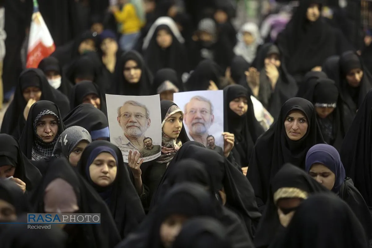 بزرگداشت شهید لاریجانی و وداع با پیکر مطهر شهید کیارش در حرم بانوی کرامت