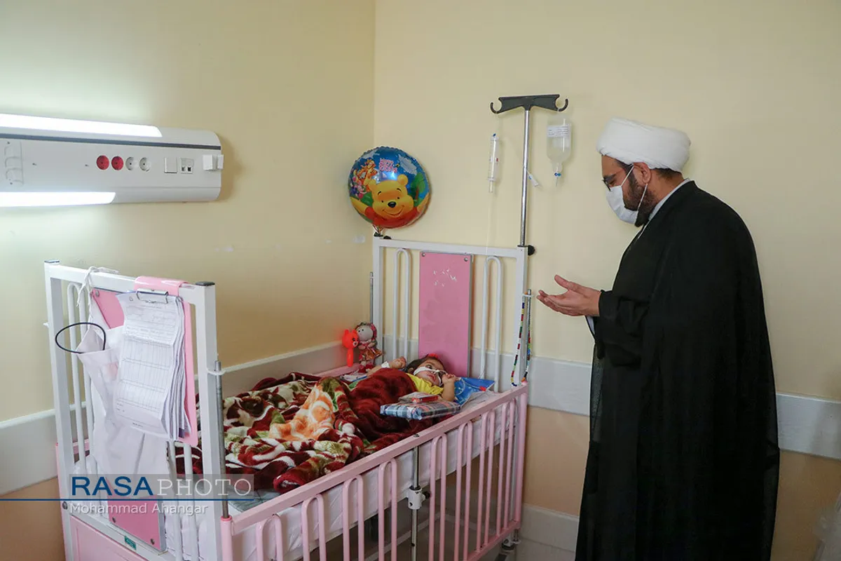 حضورخدام حرم علی بن مهزیاردر بیمارستان ابوذر اهواز