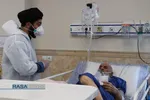 عیادت بیماران و توزیع مواد ضدعفونی کننده در میان بیماران و کادر درمانی